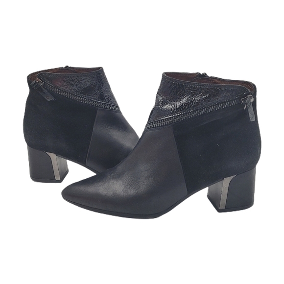 Hispanitas Black Leather Amelia Ankle Boots Size EU 36/ US 5.5 - Picture 1 of 12